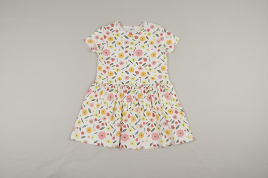 Timmy Jones Floral Garden Premium Cotton Dress | Ages 18 Months to 7 Years