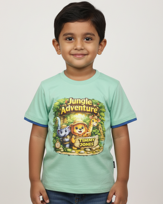 Jungle Adventure Premium Cotton Kids T Shirt (Ages 18 Months to 7 Years)