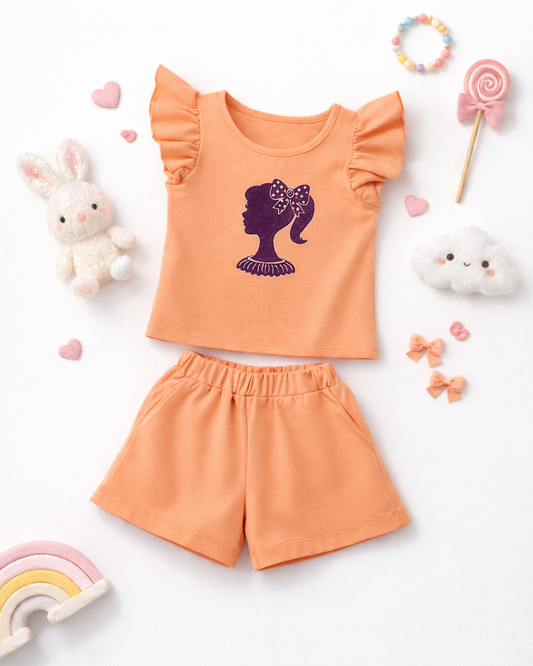 Sunset Girl Cotton Top and Short Set Ages 18 Months to 6 Year