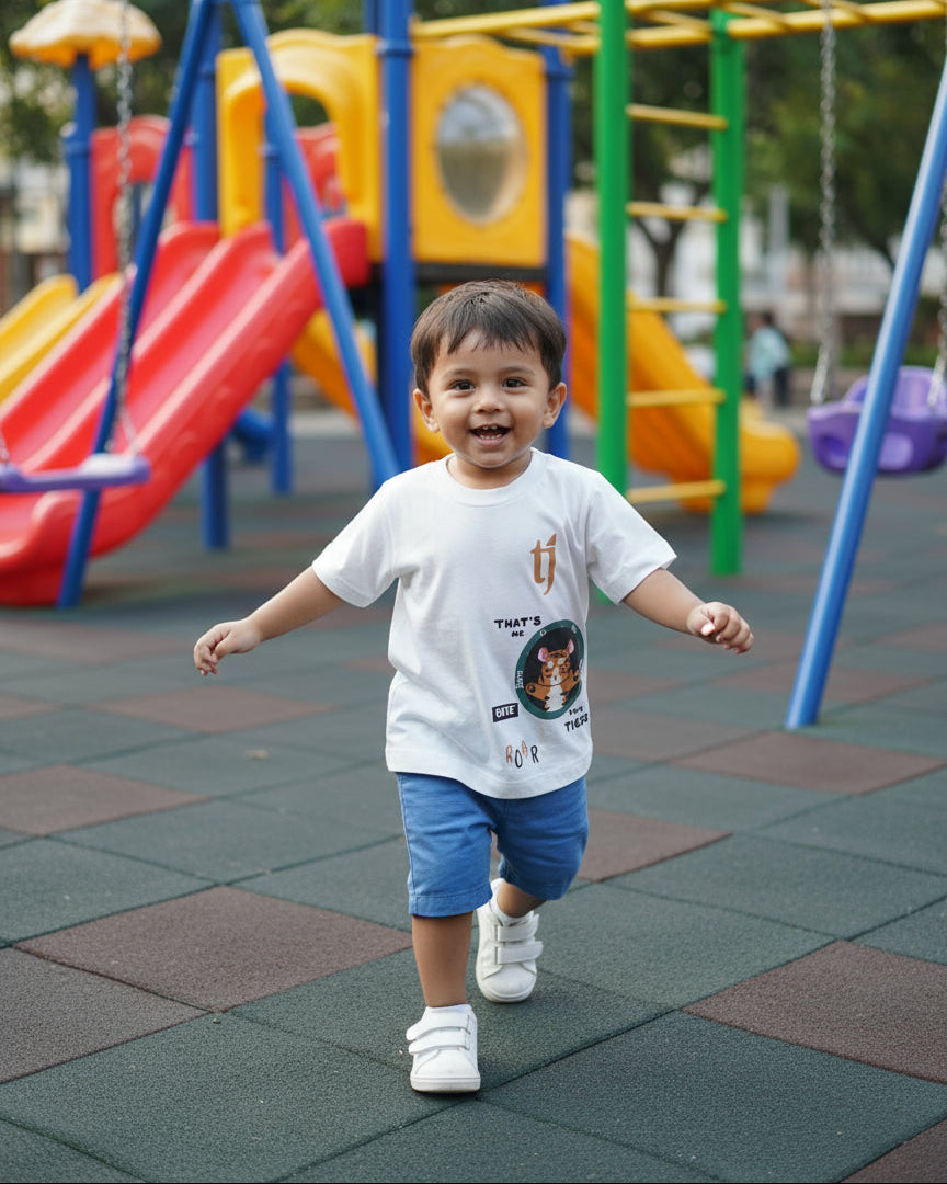 “Roar Tiger” Premium Cotton Short Sleeve T-Shirt (Ages 18 Months  - 6 Years)