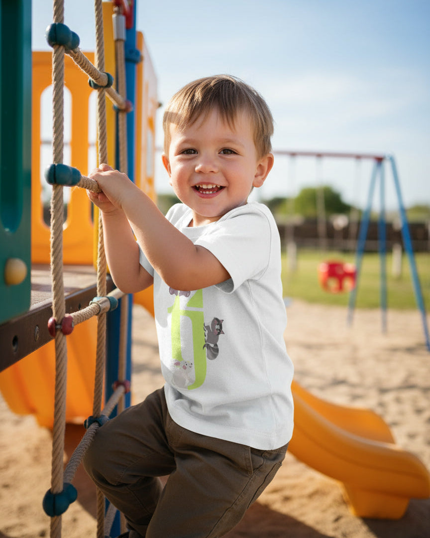 “Forest Friends” Premium Cotton Short Sleeve T-Shirt (Ages 2–6 Years)